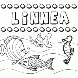 Desenhos do nome Linnea para imprimir e colorir com as crianças