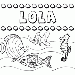 Desenhos do nome Lola para imprimir e colorir com as crianças