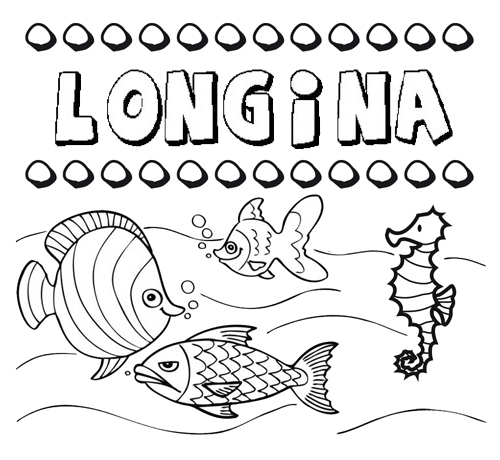 Desenhos do nome Longina para imprimir e colorir com as crianças