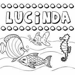 Desenhos do nome Lucinda para imprimir e colorir com as crianças