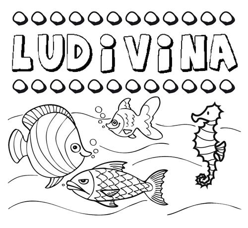 Desenhos do nome Ludivina para imprimir e colorir com as crianças