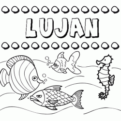 Desenhos do nome Luján para imprimir e colorir com as crianças