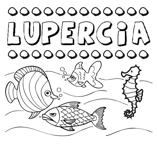 Desenhos do nome Lupercia para imprimir e colorir com as crianças