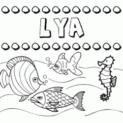 Desenhos do nome Lya para imprimir e colorir com as crianças
