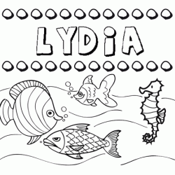 Desenhos do nome Lydia para imprimir e colorir com as crianças