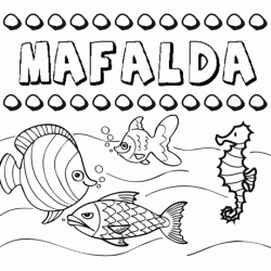 Desenhos do nome Mafalda para imprimir e colorir com as crianças