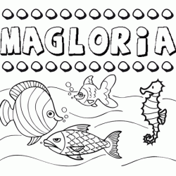 Desenhos do nome Magloria para imprimir e colorir com as crianças