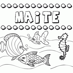 Desenhos do nome Maite para imprimir e colorir com as crianças