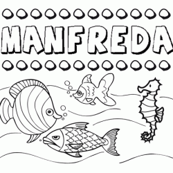 Desenhos do nome Manfreda para imprimir e colorir com as crianças