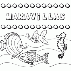 Desenhos do nome Maravillas para imprimir e colorir com as crianças