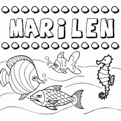 Desenhos do nome Marilén para imprimir e colorir com as crianças