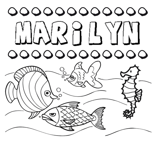 Desenhos do nome Marilyn para imprimir e colorir com as crianças