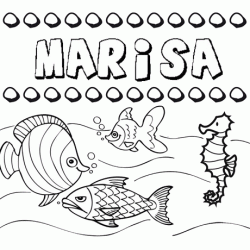 Desenhos do nome Marisa para imprimir e colorir com as crianças