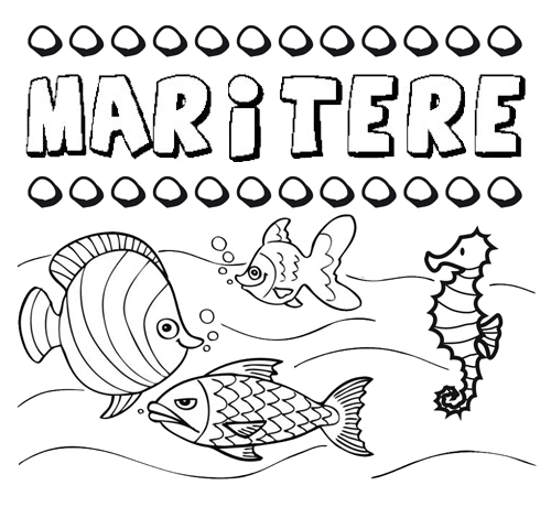 Desenhos do nome Maritere para imprimir e colorir com as crianças