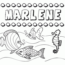 Desenhos do nome Marlene para imprimir e colorir com as crianças