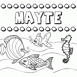 Desenhos do nome Mayte para imprimir e colorir com as crianças