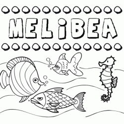 Desenhos do nome Melibea para imprimir e colorir com as crianças