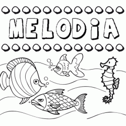Desenhos do nome Melodía para imprimir e colorir com as crianças
