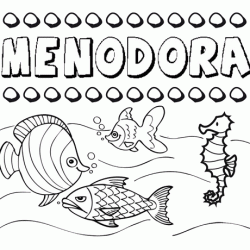 Desenhos do nome Menodora para imprimir e colorir com as crianças