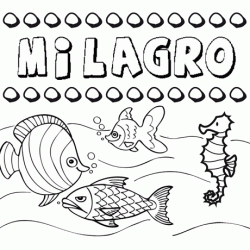 Desenhos do nome Milagro para imprimir e colorir com as crianças