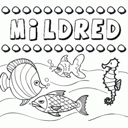 Desenhos do nome Mildred para imprimir e colorir com as crianças