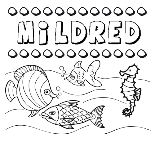 Desenhos do nome Mildred para imprimir e colorir com as crianças