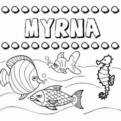 Desenhos do nome Myrna para imprimir e colorir com as crianças