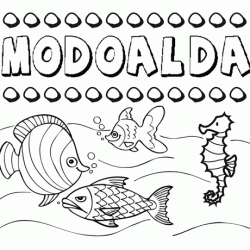 Desenhos do nome Modoalda para imprimir e colorir com as crianças