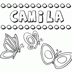 Desenho do nome Camila para imprimir e pintar. Imagens de nomes