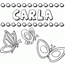 Desenho do nome Carla para imprimir e pintar. Imagens de nomes