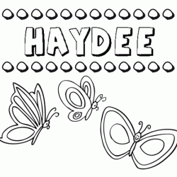 Desenho do nome Haydée para imprimir e pintar. Imagens de nomes