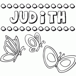 Desenho do nome Judith para imprimir e pintar. Imagens de nomes