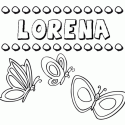 Desenho do nome Lorena para imprimir e pintar. Imagens de nomes