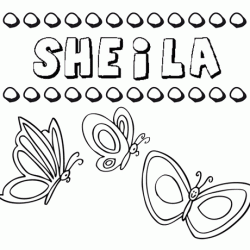 Desenho do nome Sheila para imprimir e pintar. Imagens de nomes