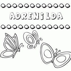 Desenho do nome Adrenilda para imprimir e pintar. Imagens de nomes
