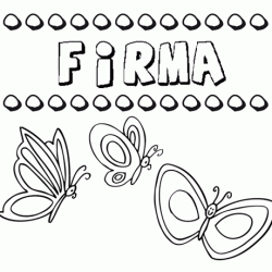 Desenho do nome Firma para imprimir e pintar. Imagens de nomes