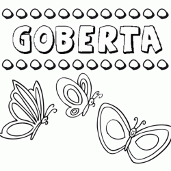 Desenho do nome Goberta para imprimir e pintar. Imagens de nomes