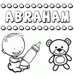 Nome Abraham para pintar. Desenhos de todos os nomes para colorir