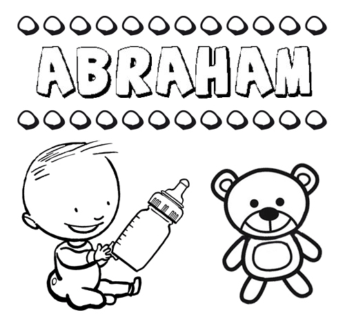 Nome Abraham para pintar. Desenhos de todos os nomes para colorir
