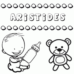 Nome Arístides para pintar. Desenhos de todos os nomes para colorir
