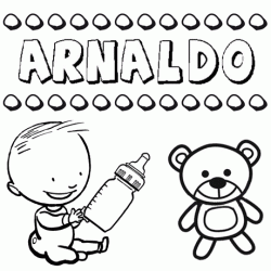 Nome Arnaldo para pintar. Desenhos de todos os nomes para colorir