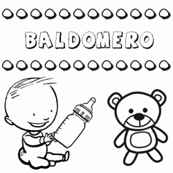 Nome Baldomero para pintar. Desenhos de todos os nomes para colorir