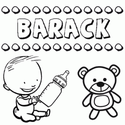 Nome Barack para pintar. Desenhos de todos os nomes para colorir