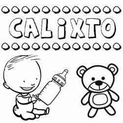 Nome Calixto para pintar. Desenhos de todos os nomes para colorir