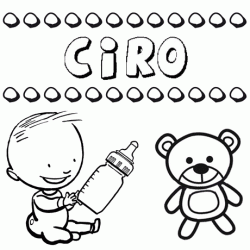 Nome Ciro para pintar. Desenhos de todos os nomes para colorir