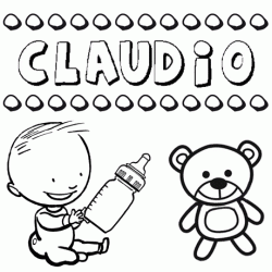 Nome Claudio para pintar. Desenhos de todos os nomes para colorir