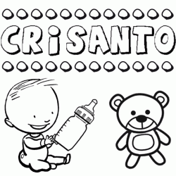 Nome Crisanto para pintar. Desenhos de todos os nomes para colorir