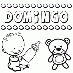 Nome Domingo para pintar. Desenhos de todos os nomes para colorir
