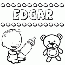 Nome Edgar para pintar. Desenhos de todos os nomes para colorir