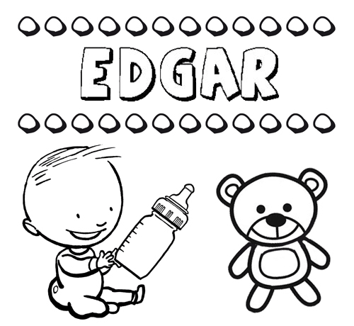 Nome Edgar para pintar. Desenhos de todos os nomes para colorir
